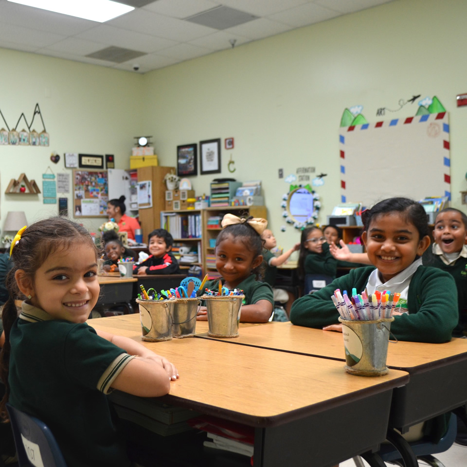 Students learning together at Kids Learning Center